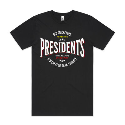 Presidents - old cricketers never die - ascolour/BLOCK TEE Thumbnail