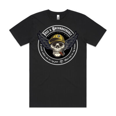 Free & Unconquerable - Circle skull front only Thumbnail