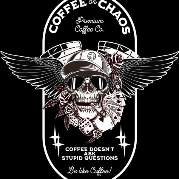 Coffee or Chaos   Coffee   Stupid Questions OVAL   Background Removed Thumbnail