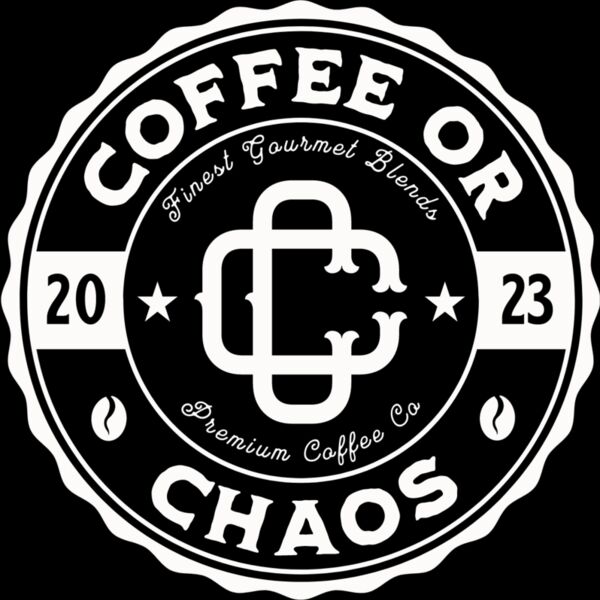 Coffee or Chaos   Monogram Badge   Background Removed Thumbnail